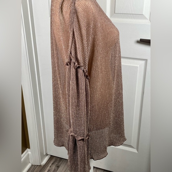 GIMMICKS by BKE Lurex Ruffle Top Medium - Picture 13 of 13